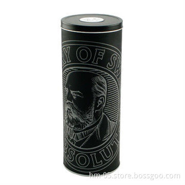 Wine Packing Tin Box in Round Shape, Customized Designs and Specifications are Accepted